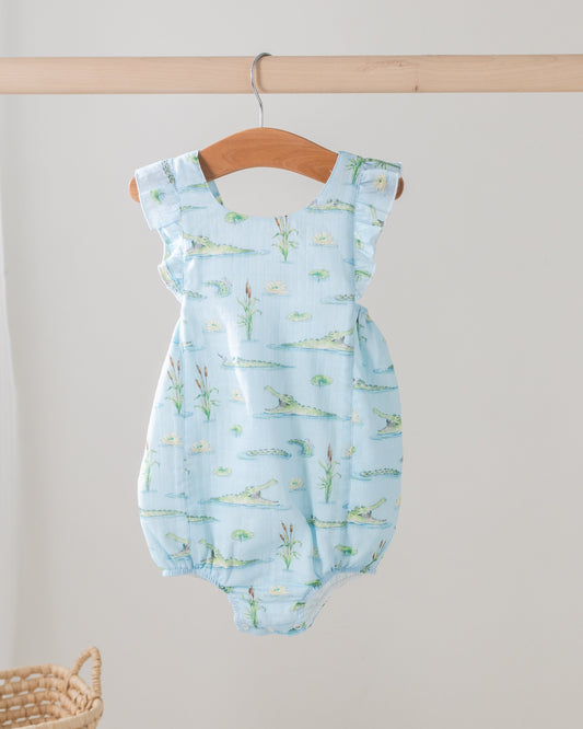 Gator Games Organic Muslin Bubble Romper