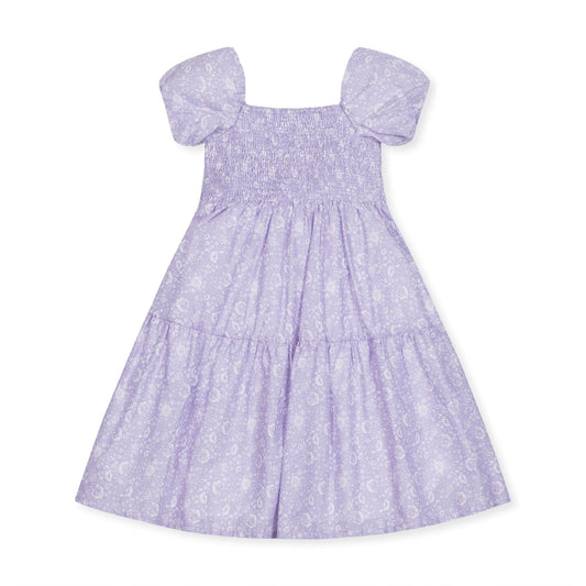 Smocked Bubble Sleeve Dress