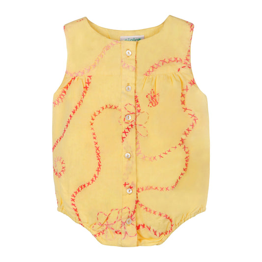 Yellow Color Jardin Romper