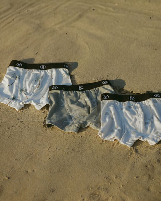 Bamboo Boxers (3 Pack) | Lifesaver, Starfish & Palm Tree