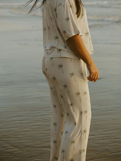 Women's Boxy Tee Lounge Set | Palm Tree