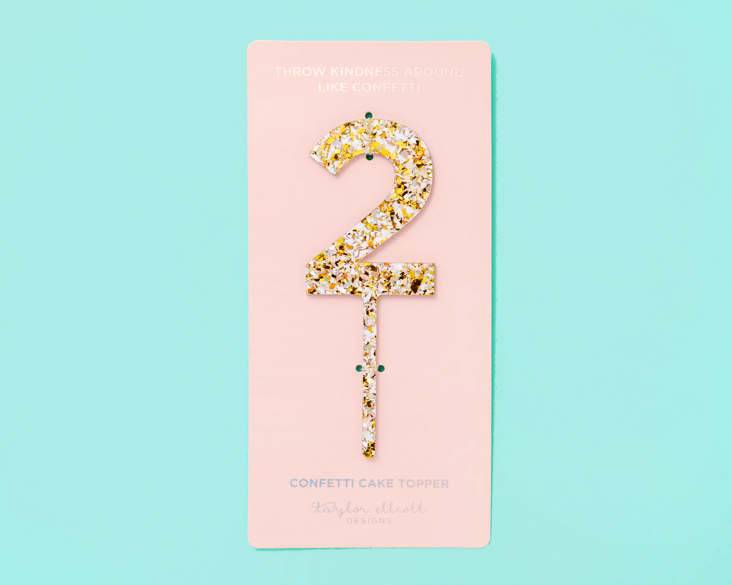 Pearl Confetti Cake Topper Numbers (0-9)