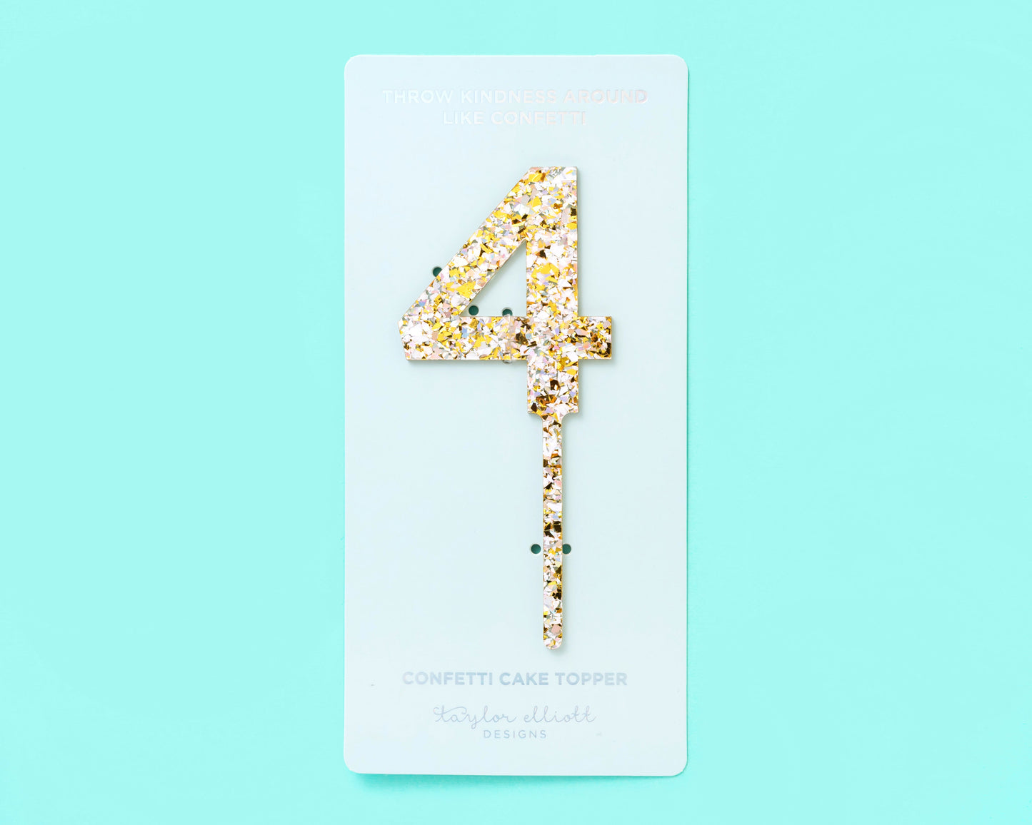 Pearl Confetti Cake Topper Numbers (0-9)