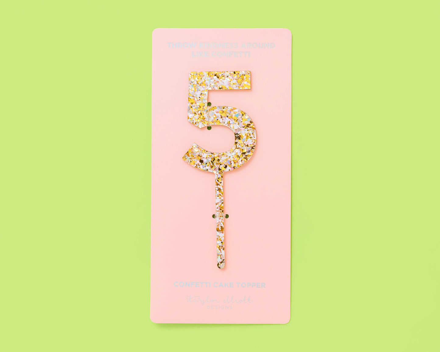 Pearl Confetti Cake Topper Numbers (0-9)