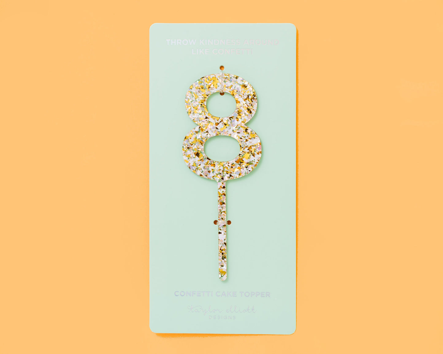 Pearl Confetti Cake Topper Numbers (0-9)