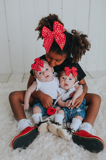 Red Polka Dot Whimsy Bow