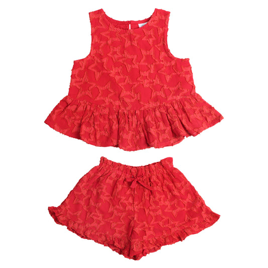 Red Stars Girl Set