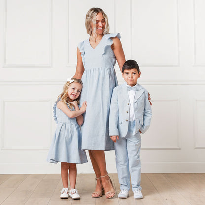 Organic Seersucker Suit Pant - Baby