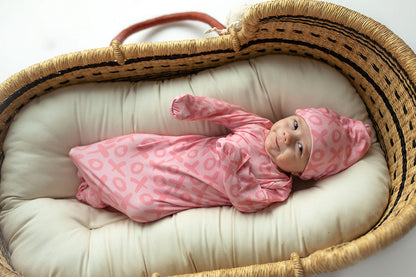 XOXO Love Valentine's Day Knotted Newborn Baby Gown