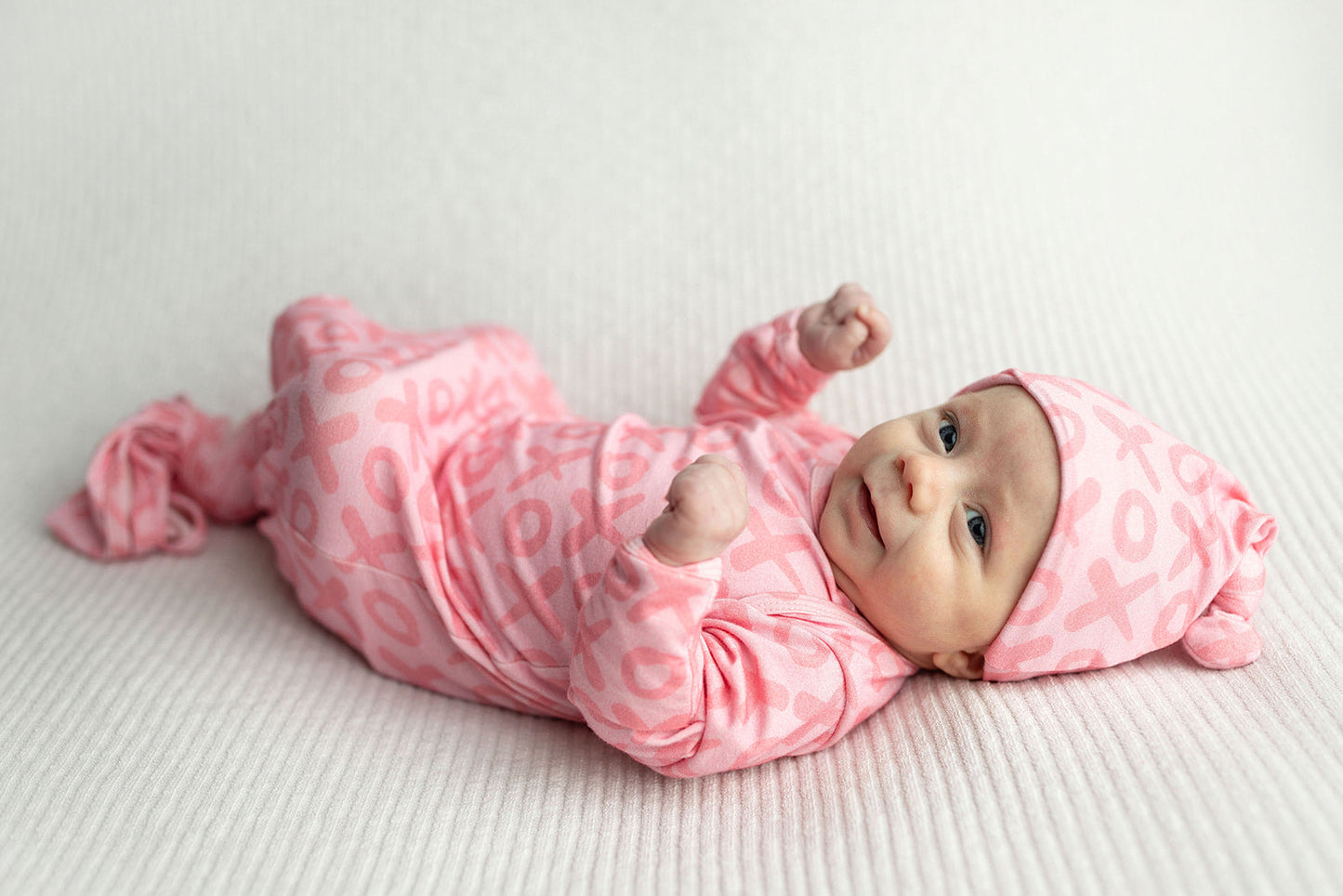 XOXO Love Valentine's Day Knotted Newborn Baby Gown