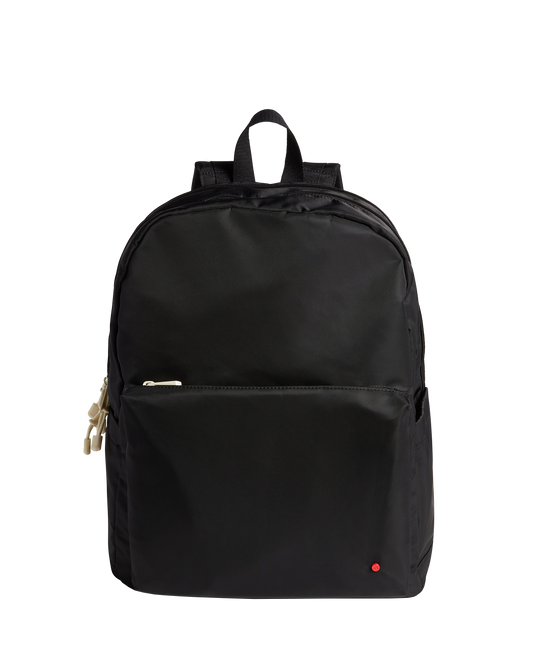Black diaperbag backpack on a white background