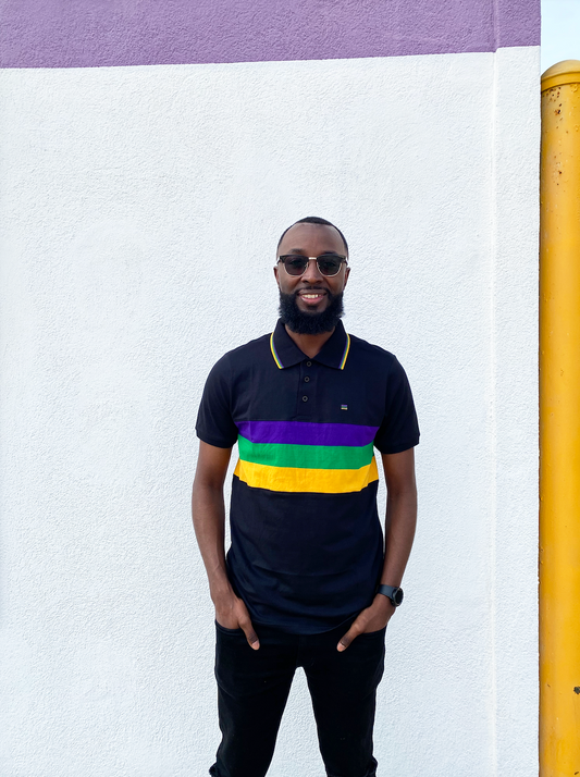 Black Chest Stripe Adult Short Sleeve