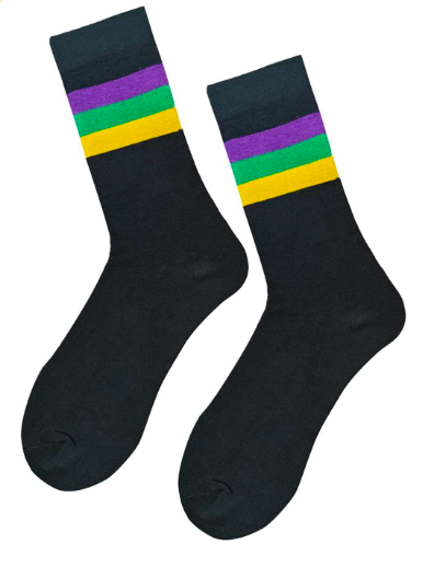 Black Stripe Ribbed Socks (Toddlers, Kids, and Adults)