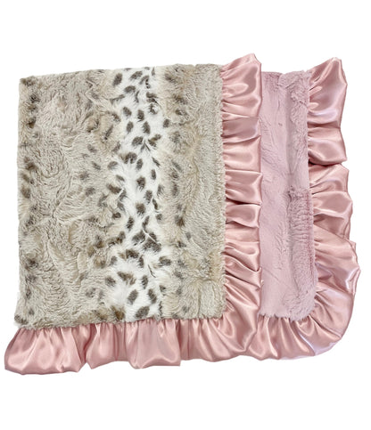 Dusty Pink Snowcat | Luxe Cuddle Blanket
