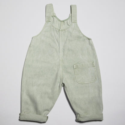 The Oversized Denim Dungaree Kids | Mineral Dyed