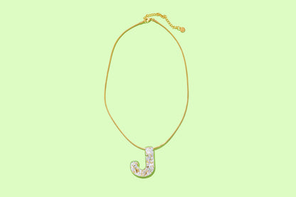 Pearl Confetti Letter Necklaces