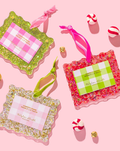Confetti Frame Ornaments
