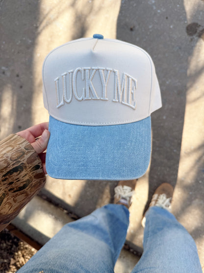 Lucky Me - Denim Vintage Trucker Hat