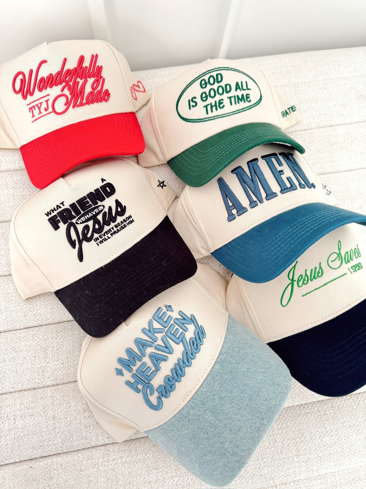 Make Heaven Crowded - Denim Vintage Trucker Hat - PREORDER