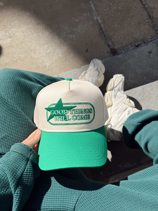 Good Things Will Come - Kelly Green Trucker Hat