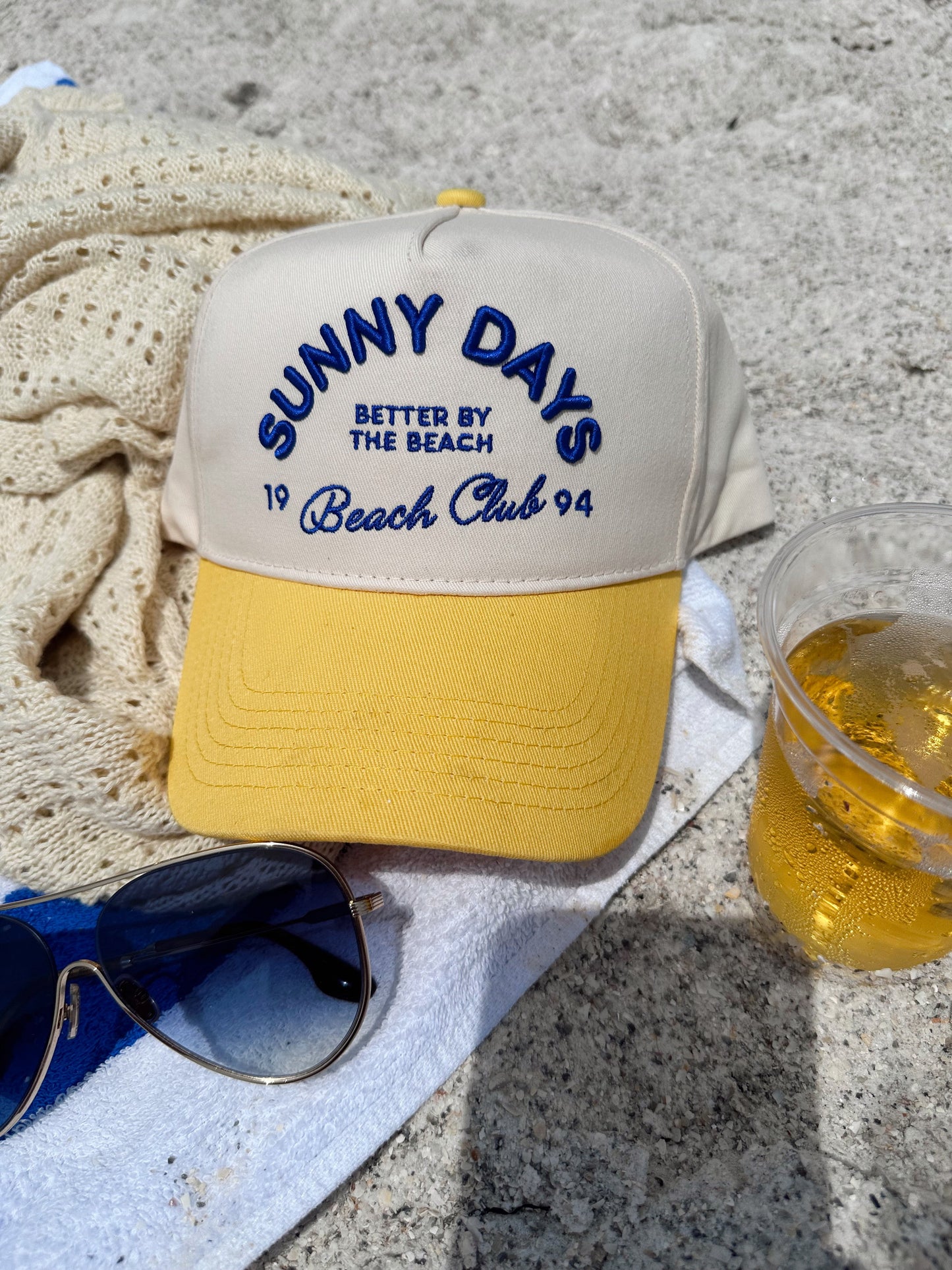 Sunny Days - Yellow Vintage Trucker Hat