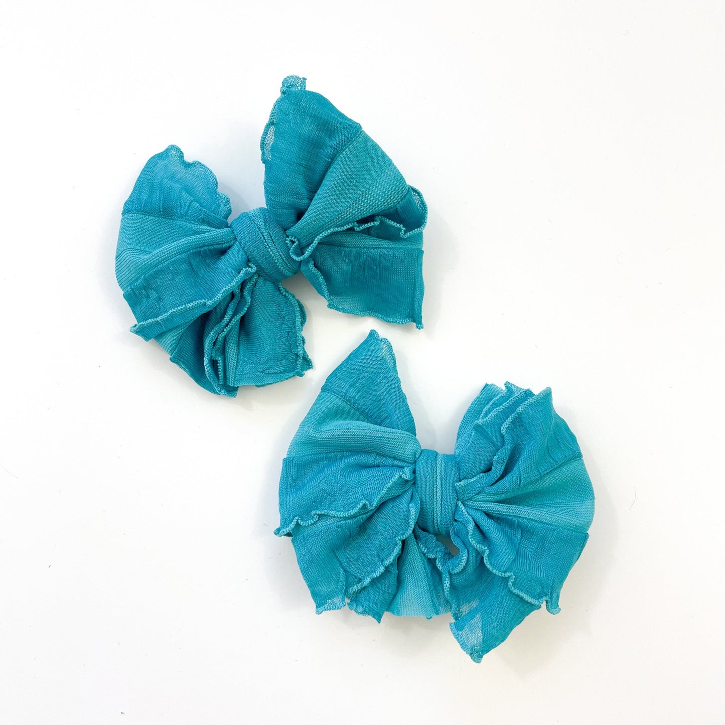 Turquoise Ruffle Clip