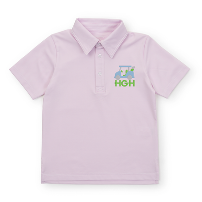 Will Boys' Performance Polo | Pink Stripes