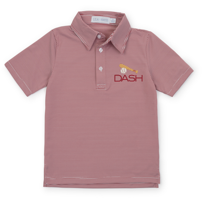 Will Boys' Performance Polo | Red Stripes