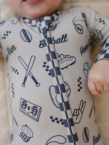 Bamboo Zip Romper | Home Run