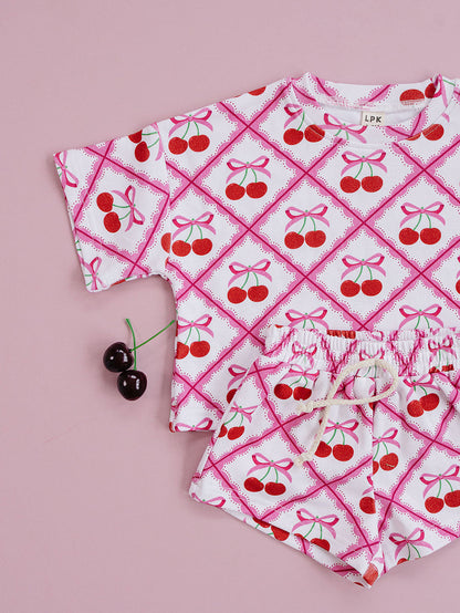 Shorts Set | Cherry Bow
