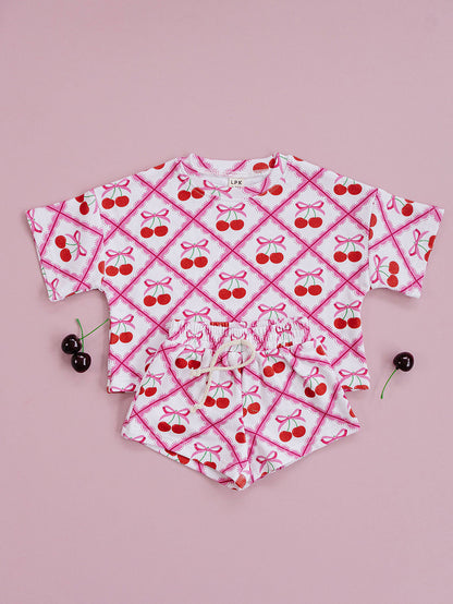 Shorts Set | Cherry Bow