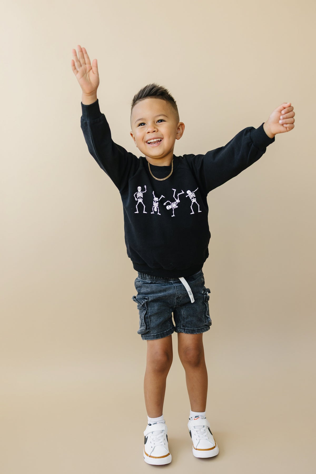 Organic Cotton Dancing Skeletons Crewneck Sweatshirt
