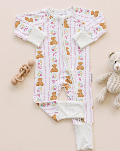 Bamboo Zip Romper | Honey Bear
