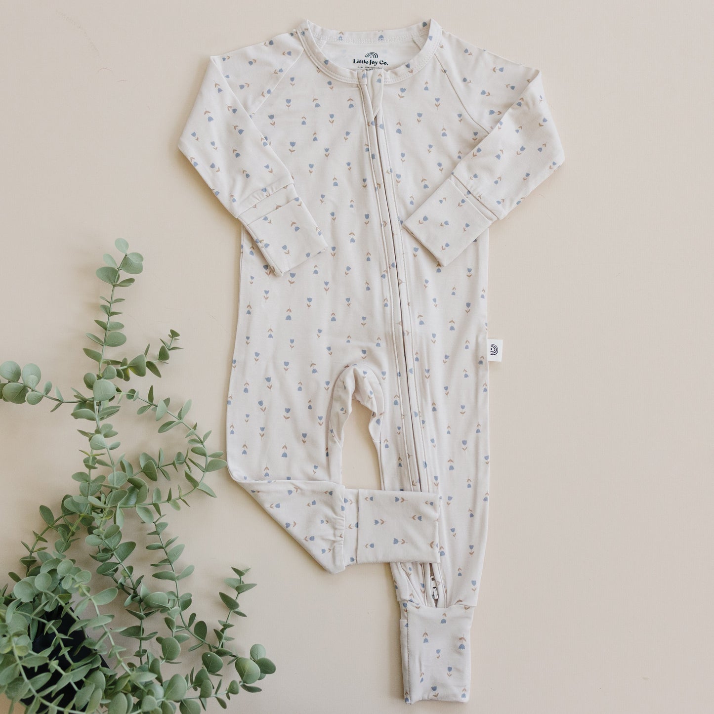 Tiny Tulips Bamboo Zippy Pajamas