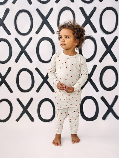 Tiny Hearts 2pc Bamboo Pajamas