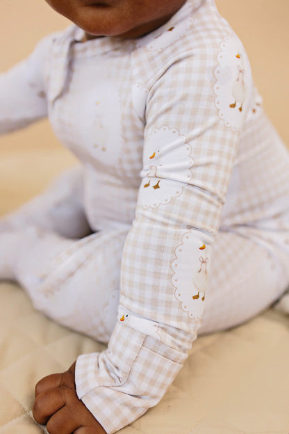 Bamboo Zip Romper | Gingham & Goose