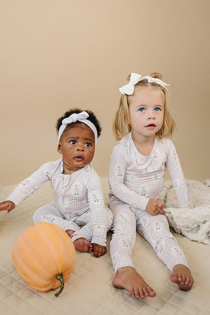Bamboo Zip Romper | Gingham & Goose