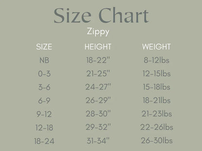 Evergreen Dreams Bamboo Zippy Pajamas