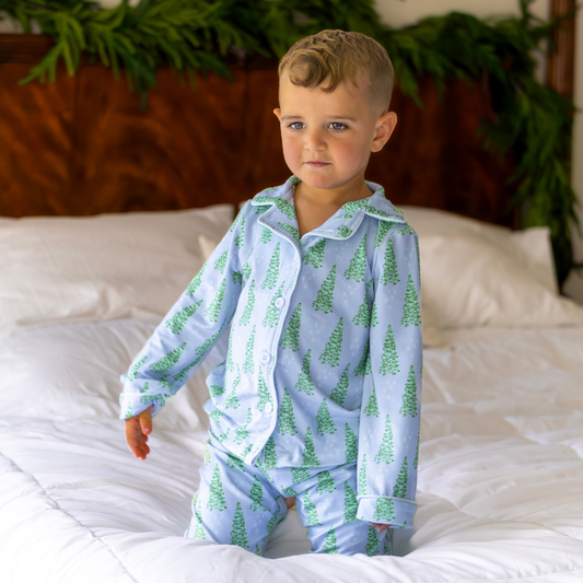 PREORDER | Blue Tree Christmas Pajamas