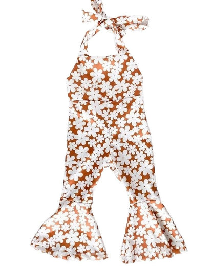 Andi Pleated Bell Bottom Jumpsuit - Flower Child