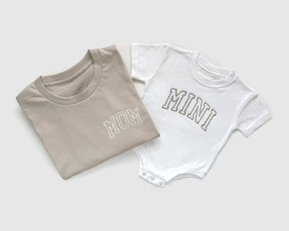 Mom, Dad and Mini Embroidered Family Shirts