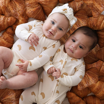Bamboo Zip Pajamas | Croissants