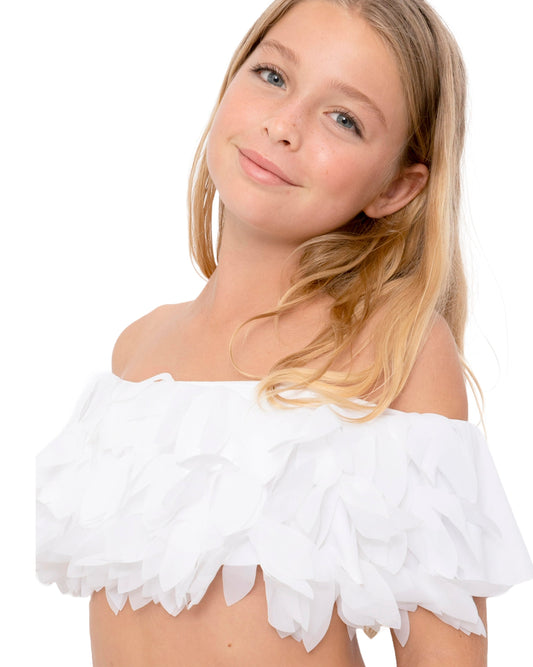 White Bikini with White Petals