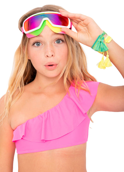 Pink One Shoulder Bikini