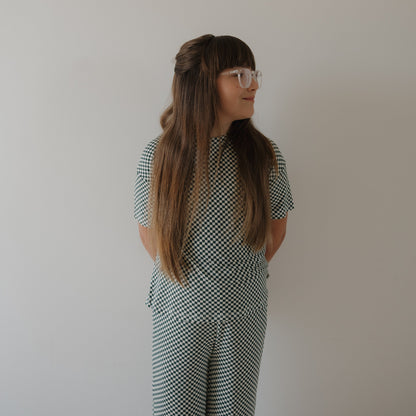 Child Boxy Tee Lounge Set | Lucky Micro Check
