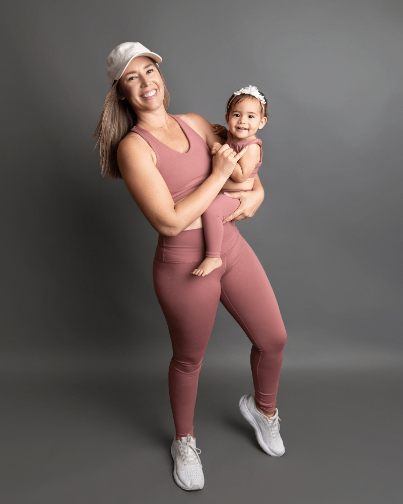 Bre Cross Back Sports Bra - Rose Taupe