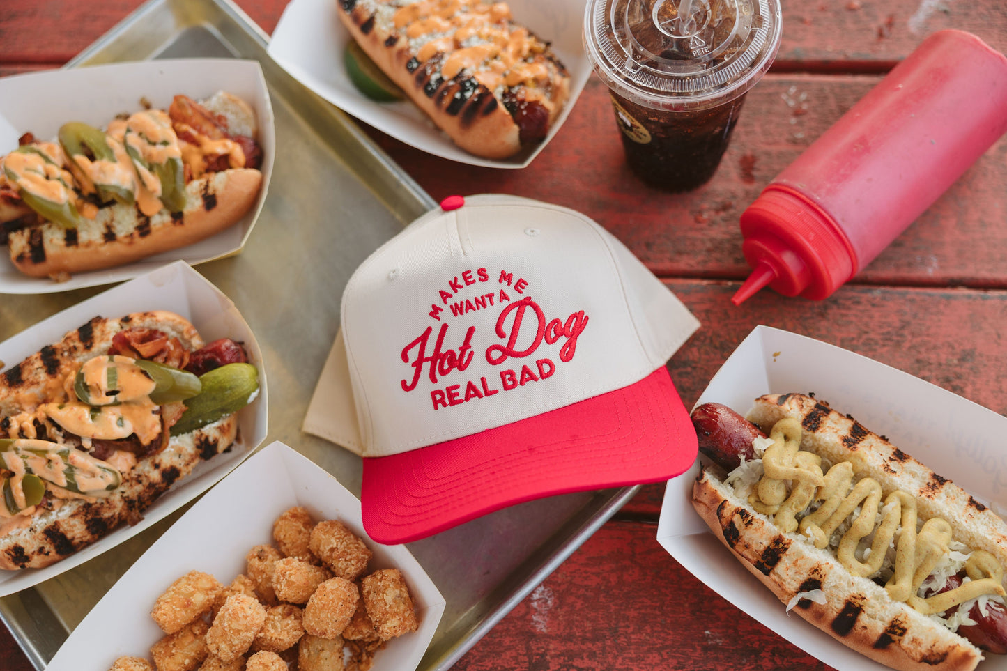 Makes me Want a Hot Dog - Red Vintage Trucker Hat