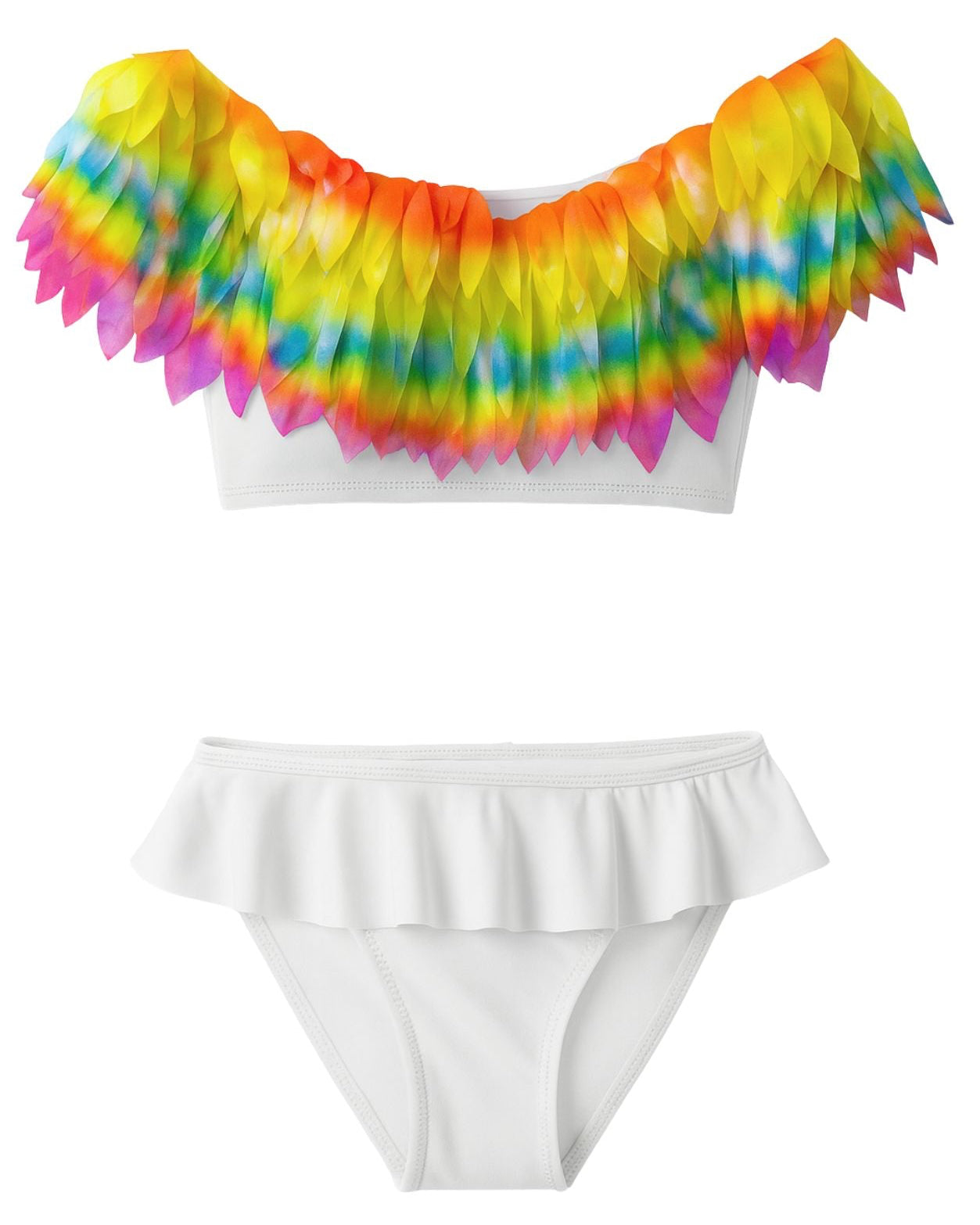 I Love You Forever Petals White Bikini