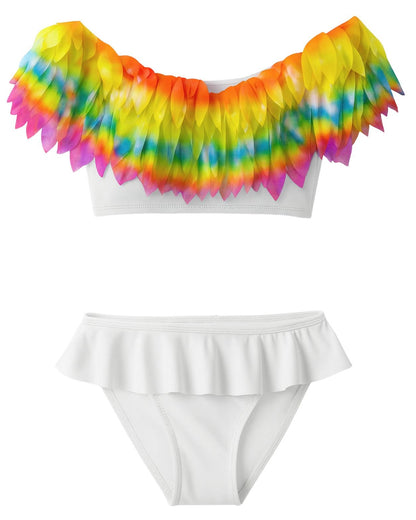 I Love You Forever Petals White Bikini