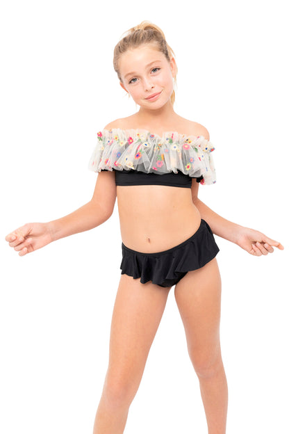 Floral Tulle Bikini